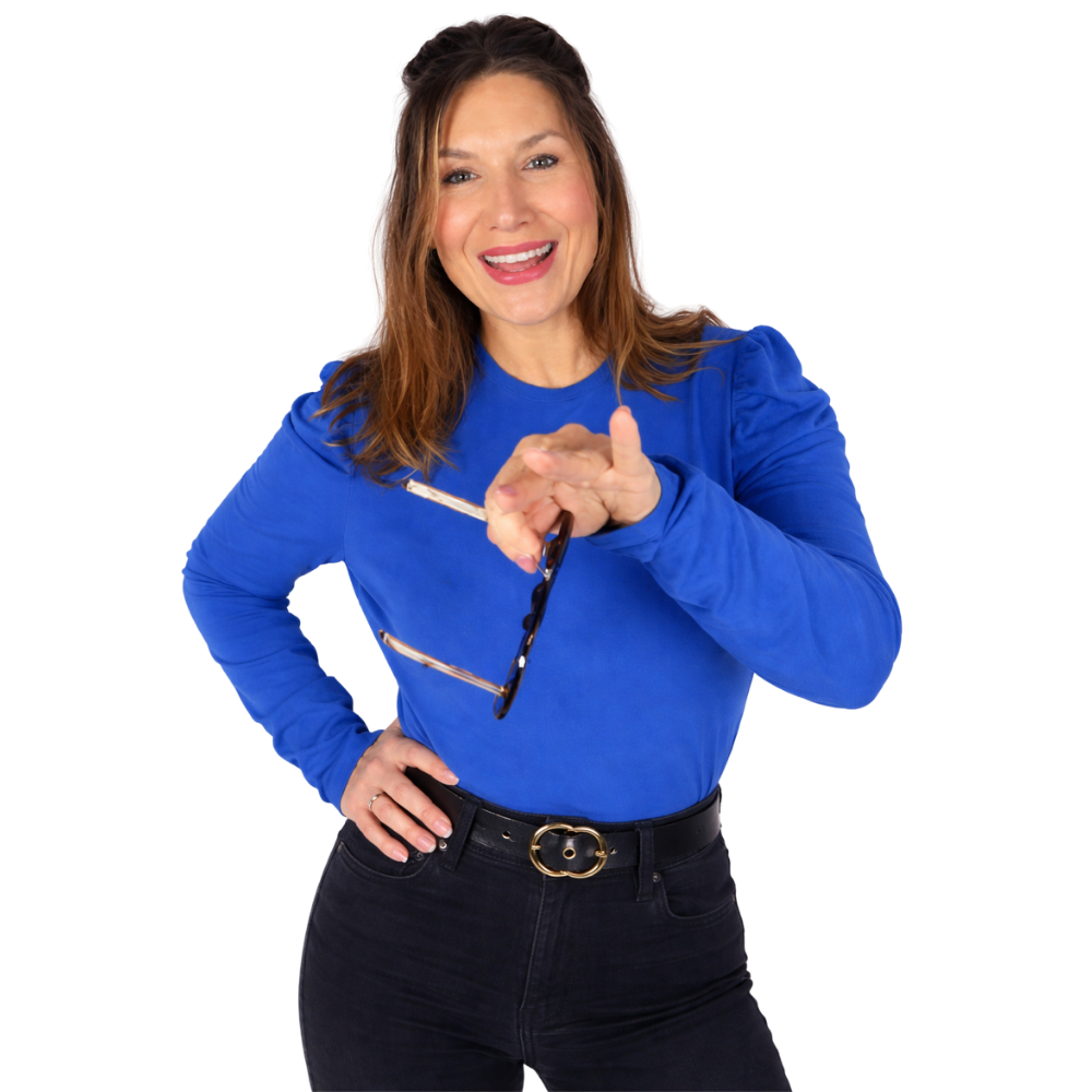 Corrin being playful with her glasses